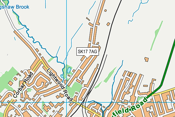 SK17 7AG map - OS VectorMap District (Ordnance Survey)