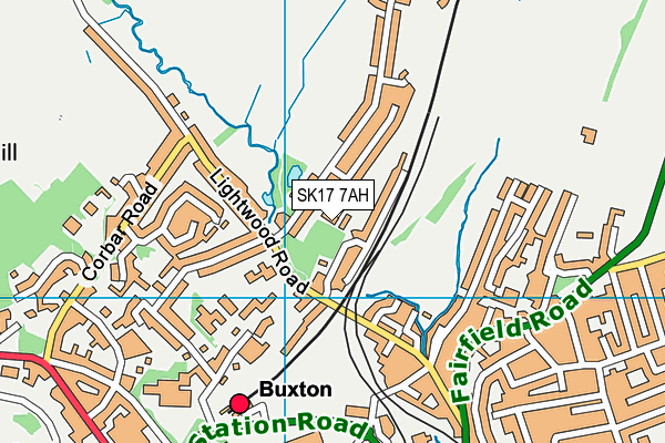 SK17 7AH map - OS VectorMap District (Ordnance Survey)