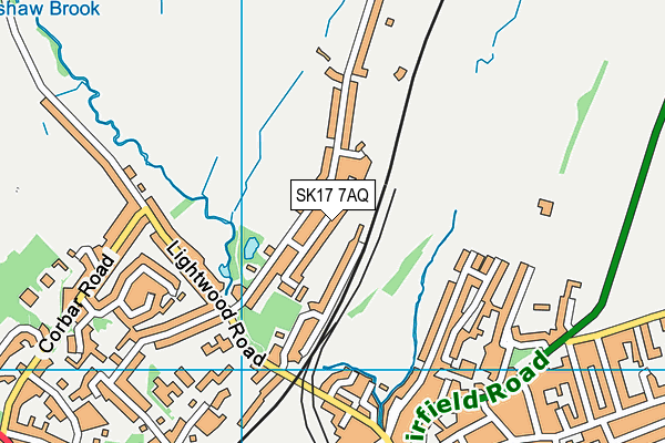 SK17 7AQ map - OS VectorMap District (Ordnance Survey)
