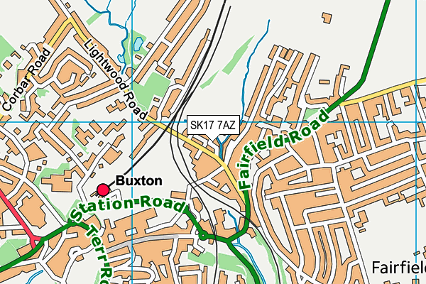 SK17 7AZ map - OS VectorMap District (Ordnance Survey)