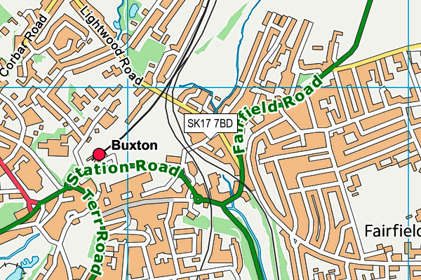 SK17 7BD map - OS VectorMap District (Ordnance Survey)