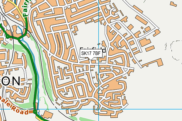 SK17 7BF map - OS VectorMap District (Ordnance Survey)