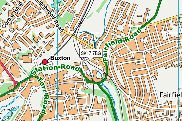 SK17 7BG map - OS VectorMap District (Ordnance Survey)