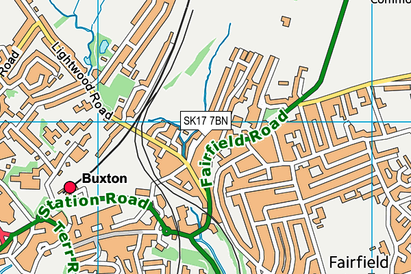 SK17 7BN map - OS VectorMap District (Ordnance Survey)