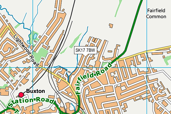 SK17 7BW map - OS VectorMap District (Ordnance Survey)