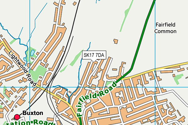 SK17 7DA map - OS VectorMap District (Ordnance Survey)