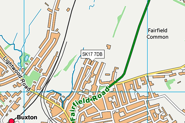 SK17 7DB map - OS VectorMap District (Ordnance Survey)