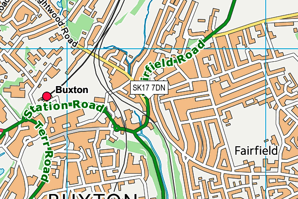 SK17 7DN map - OS VectorMap District (Ordnance Survey)