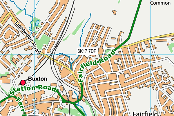 SK17 7DP map - OS VectorMap District (Ordnance Survey)