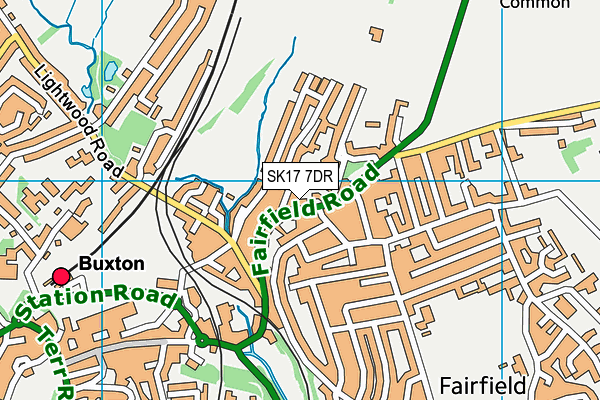 SK17 7DR map - OS VectorMap District (Ordnance Survey)