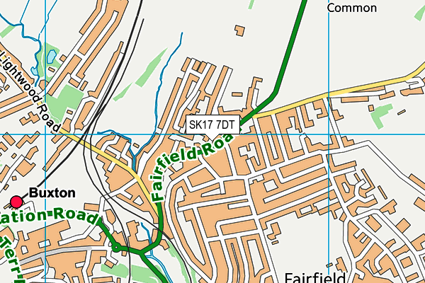 SK17 7DT map - OS VectorMap District (Ordnance Survey)