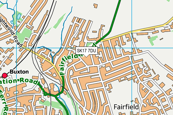 SK17 7DU map - OS VectorMap District (Ordnance Survey)