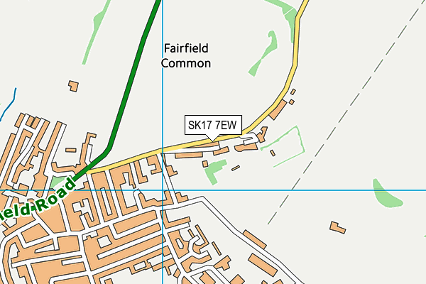 SK17 7EW map - OS VectorMap District (Ordnance Survey)