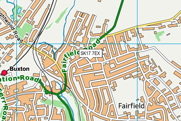 SK17 7EX map - OS VectorMap District (Ordnance Survey)