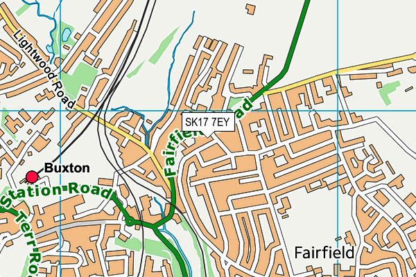 SK17 7EY map - OS VectorMap District (Ordnance Survey)