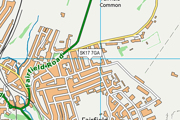 SK17 7GA map - OS VectorMap District (Ordnance Survey)