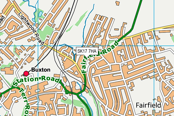 SK17 7HA map - OS VectorMap District (Ordnance Survey)