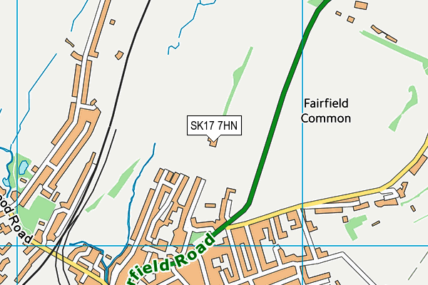 SK17 7HN map - OS VectorMap District (Ordnance Survey)