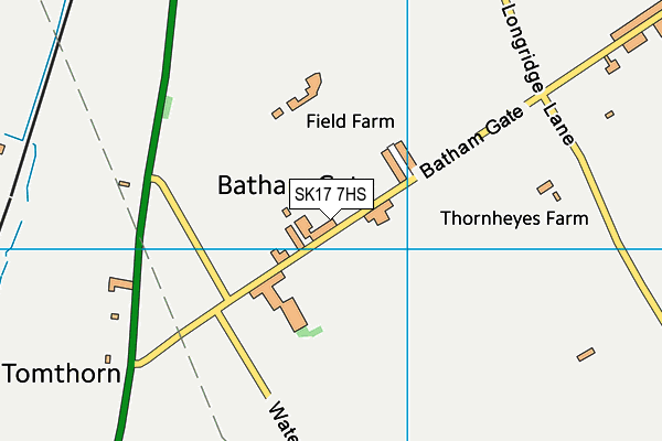 SK17 7HS map - OS VectorMap District (Ordnance Survey)