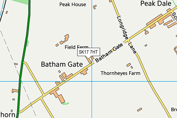 SK17 7HT map - OS VectorMap District (Ordnance Survey)