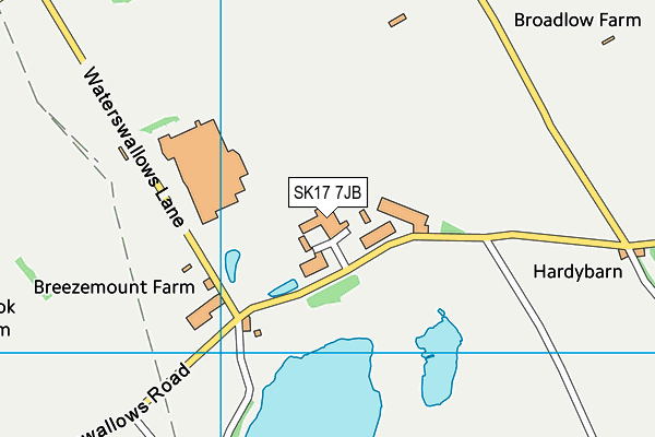 SK17 7JB map - OS VectorMap District (Ordnance Survey)