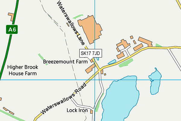 SK17 7JD map - OS VectorMap District (Ordnance Survey)