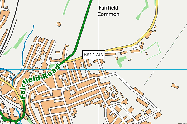 SK17 7JN map - OS VectorMap District (Ordnance Survey)