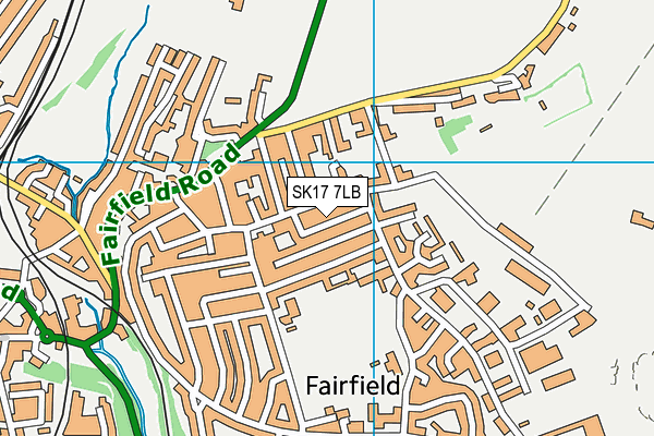 SK17 7LB map - OS VectorMap District (Ordnance Survey)