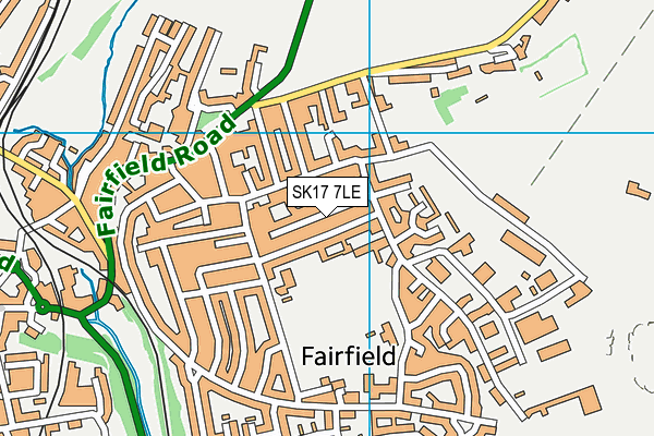 SK17 7LE map - OS VectorMap District (Ordnance Survey)