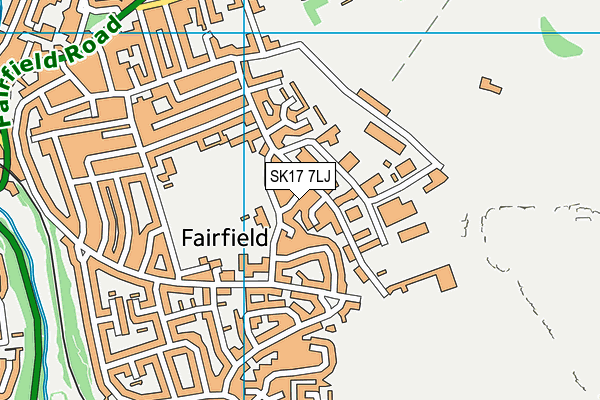 SK17 7LJ map - OS VectorMap District (Ordnance Survey)