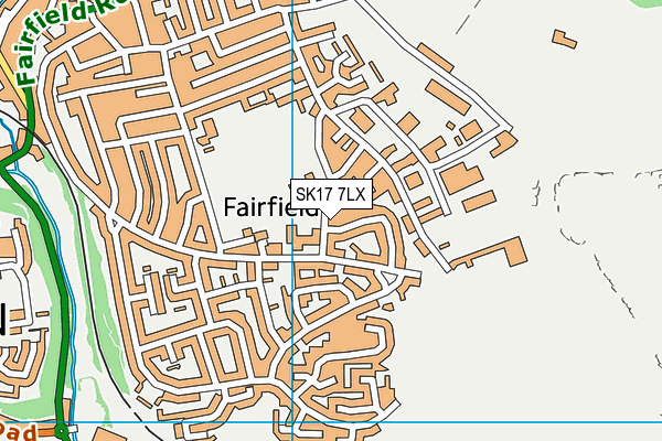 SK17 7LX map - OS VectorMap District (Ordnance Survey)