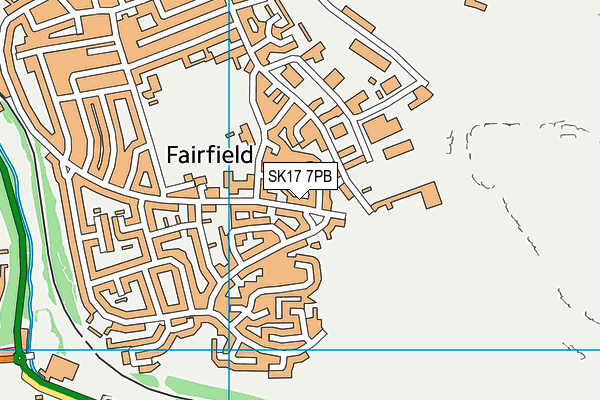 SK17 7PB map - OS VectorMap District (Ordnance Survey)