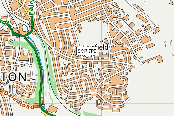 SK17 7PE map - OS VectorMap District (Ordnance Survey)