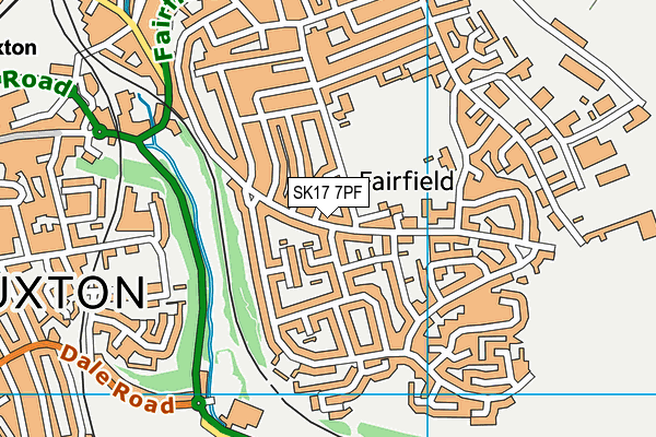 SK17 7PF map - OS VectorMap District (Ordnance Survey)