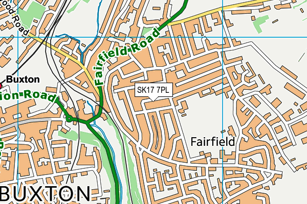 SK17 7PL map - OS VectorMap District (Ordnance Survey)