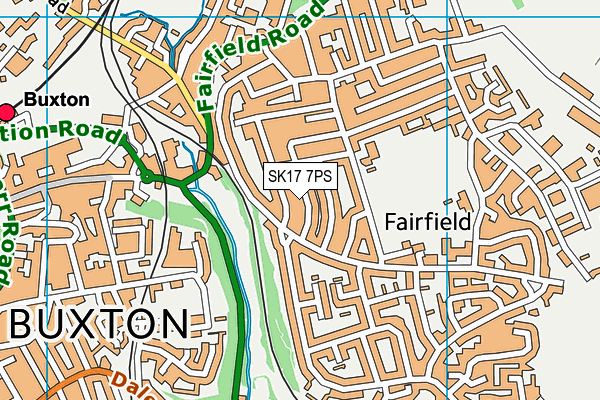 SK17 7PS map - OS VectorMap District (Ordnance Survey)