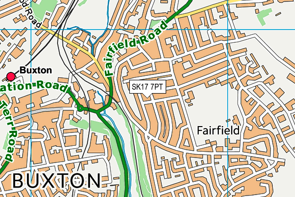 SK17 7PT map - OS VectorMap District (Ordnance Survey)