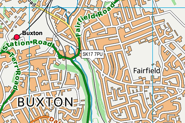 SK17 7PU map - OS VectorMap District (Ordnance Survey)