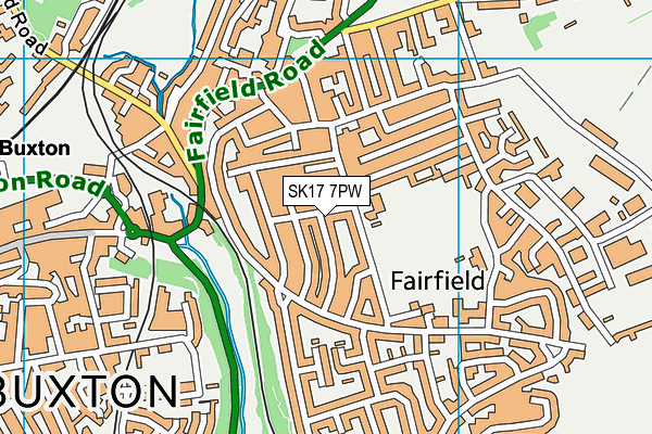 SK17 7PW map - OS VectorMap District (Ordnance Survey)