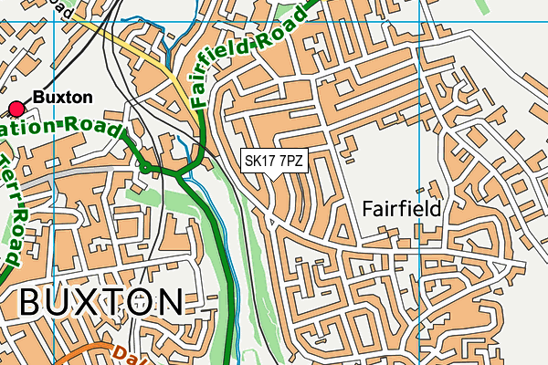 SK17 7PZ map - OS VectorMap District (Ordnance Survey)