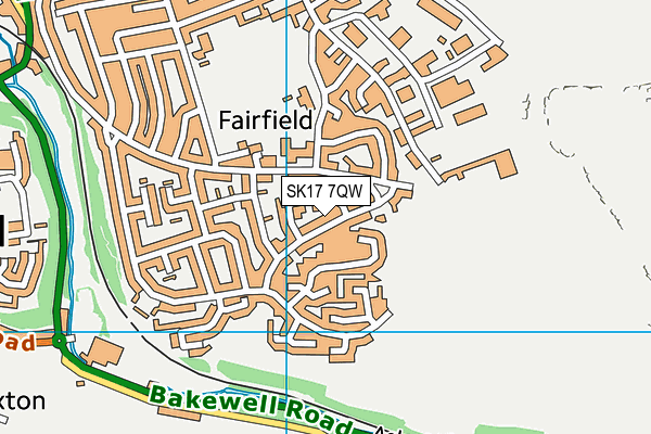 SK17 7QW map - OS VectorMap District (Ordnance Survey)