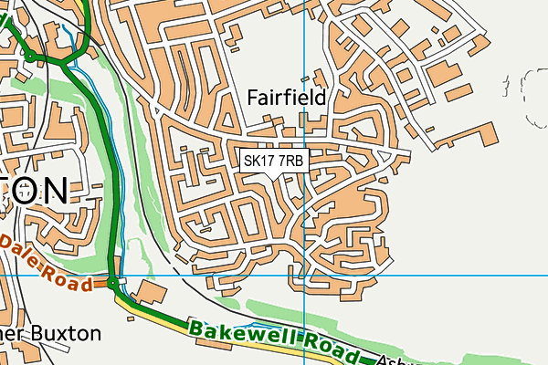 SK17 7RB map - OS VectorMap District (Ordnance Survey)