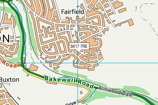 SK17 7RE map - OS VectorMap District (Ordnance Survey)