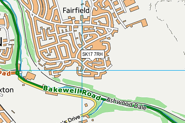 SK17 7RH map - OS VectorMap District (Ordnance Survey)