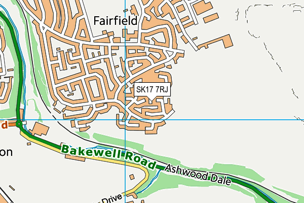 SK17 7RJ map - OS VectorMap District (Ordnance Survey)