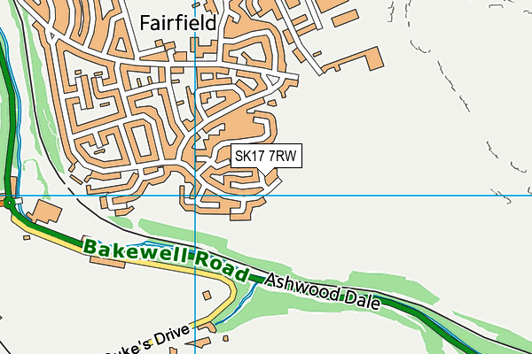 SK17 7RW map - OS VectorMap District (Ordnance Survey)