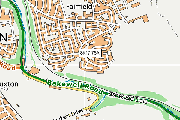 SK17 7SA map - OS VectorMap District (Ordnance Survey)