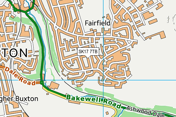 SK17 7TB map - OS VectorMap District (Ordnance Survey)