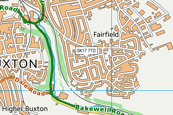 SK17 7TD map - OS VectorMap District (Ordnance Survey)