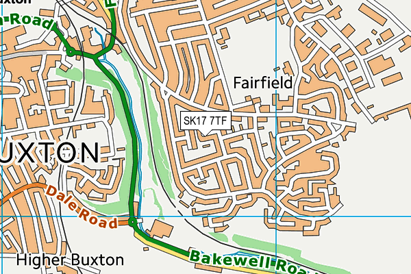 SK17 7TF map - OS VectorMap District (Ordnance Survey)